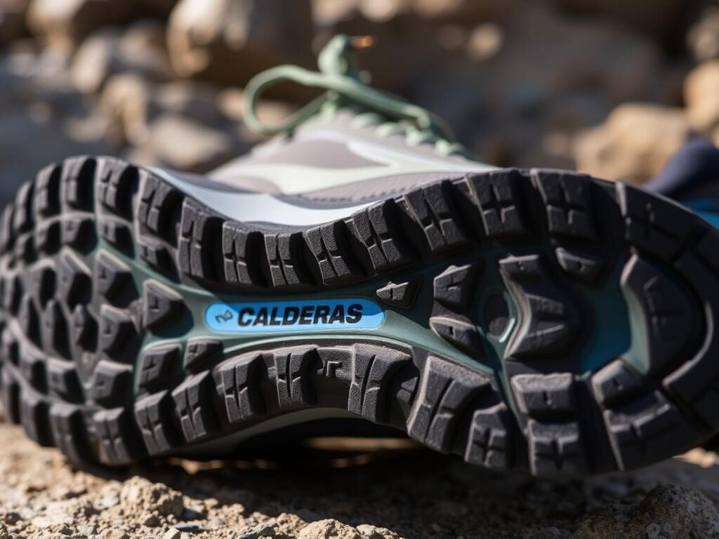 Rugged outsoles of Brooks Caldera 6